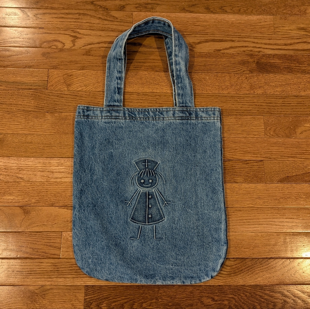 Vintage Nurse Denim Blue Tote Bag 100% Cotton Made In The USA